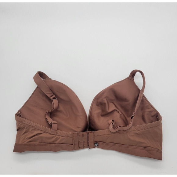 Anne Klein Brown Seamless Lightly Lined Full Coverage Wire Free Bra Size 40D - Picture 2 of 8
